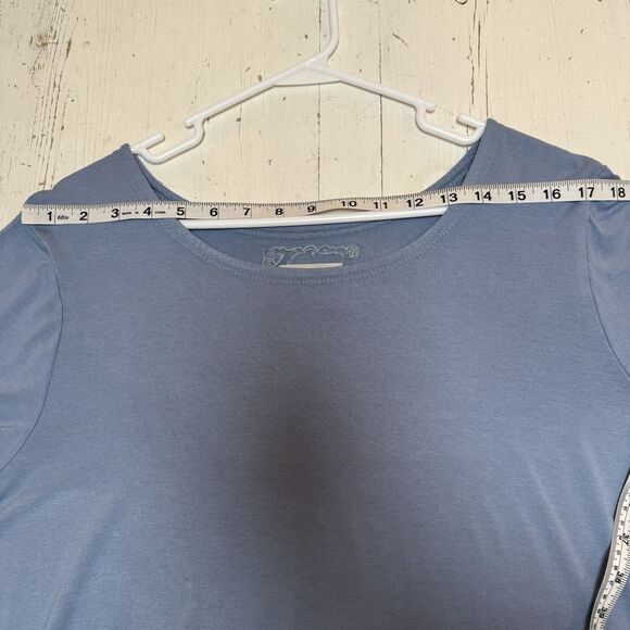 Cupio Top T-Shirt XL Blue Short Sleeve Jersey Knit Soft Cozy Comfy Fall Winter - Picture 3 of 7